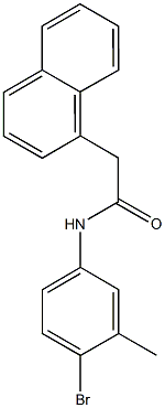 N-(4-bromo-3-methylphenyl)-2-(1-naphthyl)acetamide 结构式