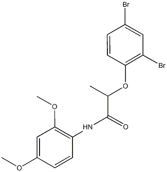 2-(2,4-dibromophenoxy)-N-(2,4-dimethoxyphenyl)propanamide 结构式