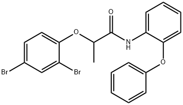 2-(2,4-dibromophenoxy)-N-(2-phenoxyphenyl)propanamide 结构式