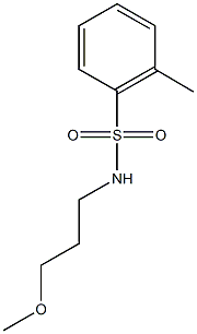 N-(3-methoxypropyl)-2-methylbenzenesulfonamide 结构式