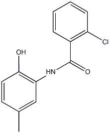 2-chloro-N-(2-hydroxy-5-methylphenyl)benzamide 结构式