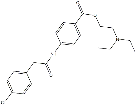 2-(diethylamino)ethyl 4-{[(4-chlorophenyl)acetyl]amino}benzoate 结构式