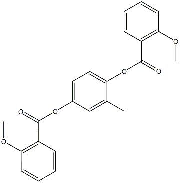 4-[(2-methoxybenzoyl)oxy]-2-methylphenyl 2-methoxybenzoate 结构式