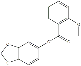 1,3-benzodioxol-5-yl 2-methoxybenzoate 结构式