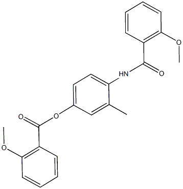 4-[(2-methoxybenzoyl)amino]-3-methylphenyl 2-methoxybenzoate 结构式