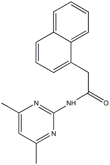 N-(4,6-dimethyl-2-pyrimidinyl)-2-(1-naphthyl)acetamide 结构式