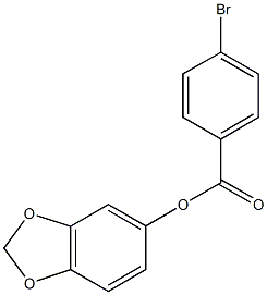 1,3-benzodioxol-5-yl 4-bromobenzoate 结构式