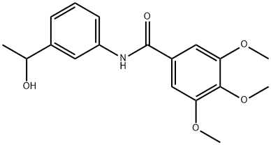 N-[3-(1-hydroxyethyl)phenyl]-3,4,5-trimethoxybenzamide 结构式