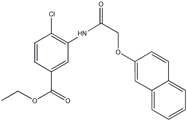 ethyl 4-chloro-3-{[(2-naphthyloxy)acetyl]amino}benzoate 结构式