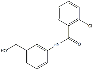 2-chloro-N-[3-(1-hydroxyethyl)phenyl]benzamide 结构式