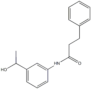 N-[3-(1-hydroxyethyl)phenyl]-3-phenylpropanamide 结构式