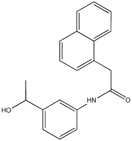 N-[3-(1-hydroxyethyl)phenyl]-2-(1-naphthyl)acetamide 结构式