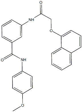 N-(4-methoxyphenyl)-3-{[(1-naphthyloxy)acetyl]amino}benzamide 结构式