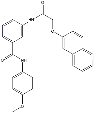 N-(4-methoxyphenyl)-3-{[(2-naphthyloxy)acetyl]amino}benzamide 结构式