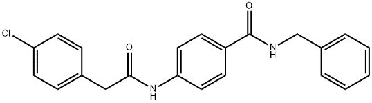 N-benzyl-4-{[(4-chlorophenyl)acetyl]amino}benzamide 结构式