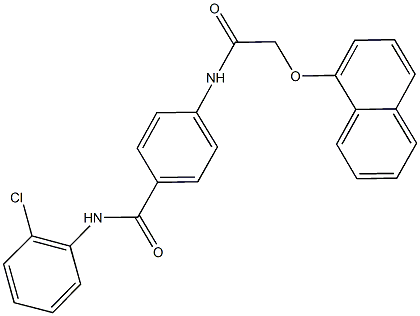 N-(2-chlorophenyl)-4-{[(1-naphthyloxy)acetyl]amino}benzamide 结构式