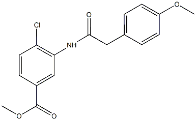 methyl 4-chloro-3-{[(4-methoxyphenyl)acetyl]amino}benzoate 结构式