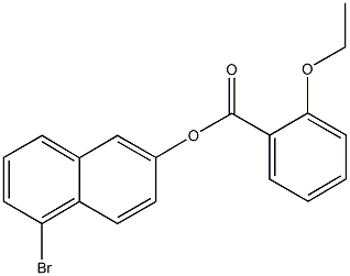 5-bromo-2-naphthyl 2-ethoxybenzoate 结构式