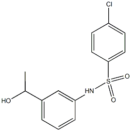 4-chloro-N-[3-(1-hydroxyethyl)phenyl]benzenesulfonamide 结构式