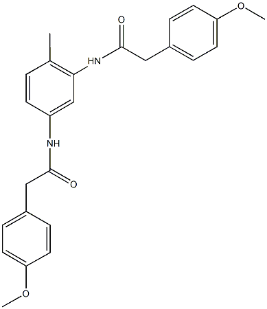 2-(4-methoxyphenyl)-N-(3-{[(4-methoxyphenyl)acetyl]amino}-4-methylphenyl)acetamide 结构式