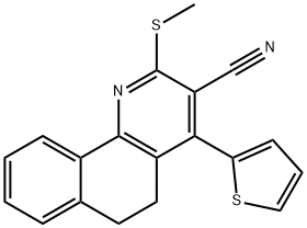 2-(methylsulfanyl)-4-(2-thienyl)-5,6-dihydrobenzo[h]quinoline-3-carbonitrile 结构式