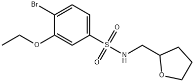 4-bromo-3-ethoxy-N-(tetrahydro-2-furanylmethyl)benzenesulfonamide 结构式