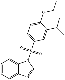 4-(1H-benzimidazol-1-ylsulfonyl)-2-isopropylphenyl ethyl ether 结构式