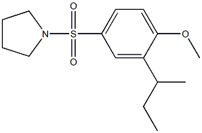 2-sec-butyl-4-(1-pyrrolidinylsulfonyl)phenyl methyl ether 结构式