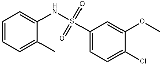 4-chloro-3-methoxy-N-(2-methylphenyl)benzenesulfonamide 结构式