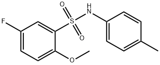 5-fluoro-2-methoxy-N-(4-methylphenyl)benzenesulfonamide 结构式