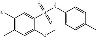 5-chloro-2-methoxy-4-methyl-N-(4-methylphenyl)benzenesulfonamide 结构式