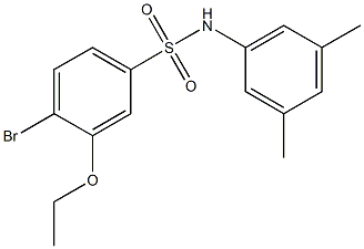 4-bromo-N-(3,5-dimethylphenyl)-3-ethoxybenzenesulfonamide 结构式