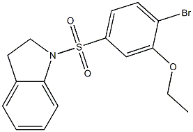 2-bromo-5-(2,3-dihydro-1H-indol-1-ylsulfonyl)phenyl ethyl ether 结构式