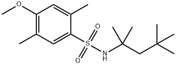 4-methoxy-2,5-dimethyl-N-(1,1,3,3-tetramethylbutyl)benzenesulfonamide 结构式