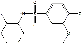 4-chloro-3-methoxy-N-(2-methylcyclohexyl)benzenesulfonamide 结构式