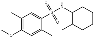 4-methoxy-2,5-dimethyl-N-(2-methylcyclohexyl)benzenesulfonamide 结构式