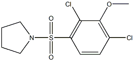 2,6-dichloro-3-(1-pyrrolidinylsulfonyl)phenyl methyl ether 结构式