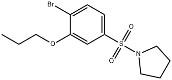 2-bromo-5-(1-pyrrolidinylsulfonyl)phenyl propyl ether 结构式