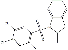 1-[(4,5-dichloro-2-methylphenyl)sulfonyl]-2-methylindoline 结构式