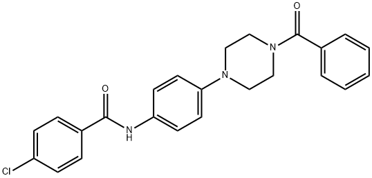 N-[4-(4-benzoyl-1-piperazinyl)phenyl]-4-chlorobenzamide 结构式