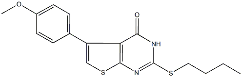 2-(butylsulfanyl)-5-(4-methoxyphenyl)thieno[2,3-d]pyrimidin-4(3H)-one 结构式