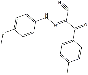 2-[(4-methoxyphenyl)hydrazono]-3-(4-methylphenyl)-3-oxopropanenitrile 结构式