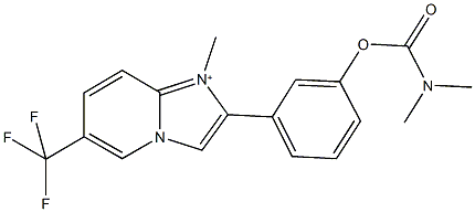 3-[1-methyl-6-(trifluoromethyl)imidazo[1,2-a]pyridin-1-ium-2-yl]phenyl dimethylcarbamate 结构式