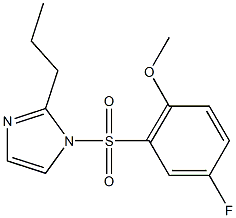 1-[(5-fluoro-2-methoxyphenyl)sulfonyl]-2-propyl-1H-imidazole 结构式