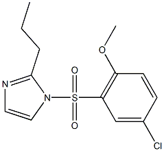 1-[(5-chloro-2-methoxyphenyl)sulfonyl]-2-propyl-1H-imidazole 结构式