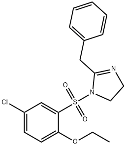 2-[(2-benzyl-4,5-dihydro-1H-imidazol-1-yl)sulfonyl]-4-chlorophenyl ethyl ether 结构式