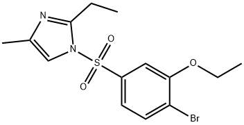 2-bromo-5-[(2-ethyl-4-methyl-1H-imidazol-1-yl)sulfonyl]phenyl ethyl ether 结构式