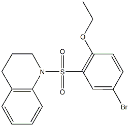 4-bromo-2-(3,4-dihydro-1(2H)-quinolinylsulfonyl)phenyl ethyl ether 结构式