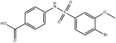 4-{[(4-bromo-3-methoxyphenyl)sulfonyl]amino}benzoic acid 结构式