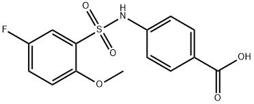 4-{[(5-fluoro-2-methoxyphenyl)sulfonyl]amino}benzoic acid 结构式